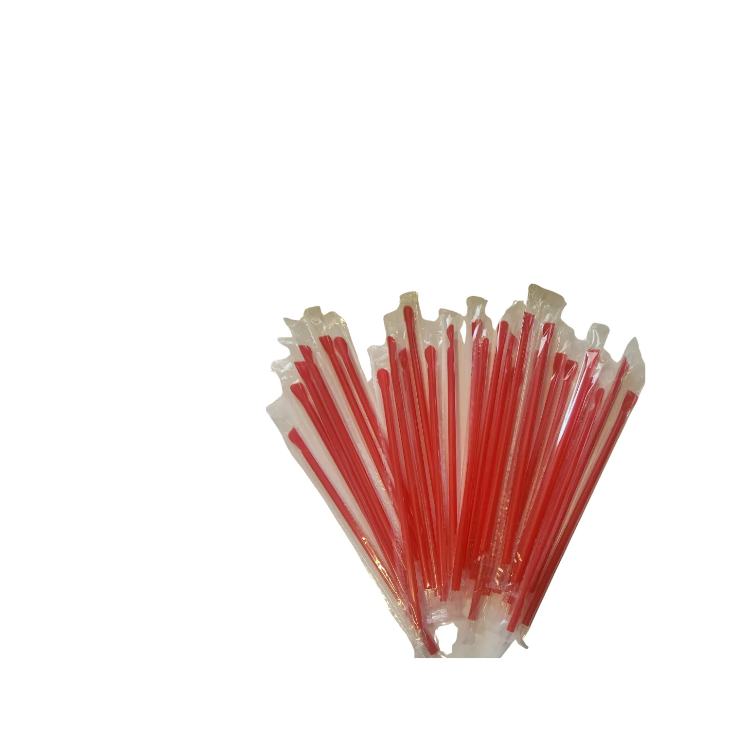 Plastic Snow Cone Spoon straw 8.25" individually wrapped 50 per pack