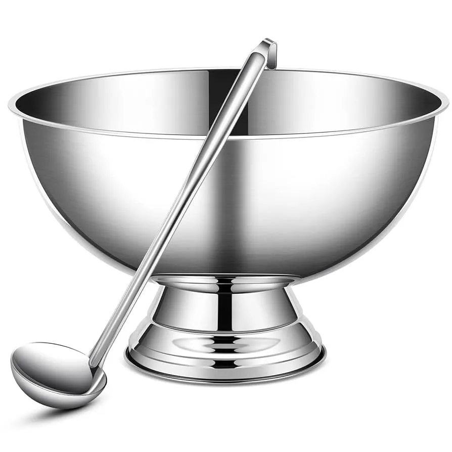 Punch Bowl 3 Gallon Stainless Steel with Ladle 