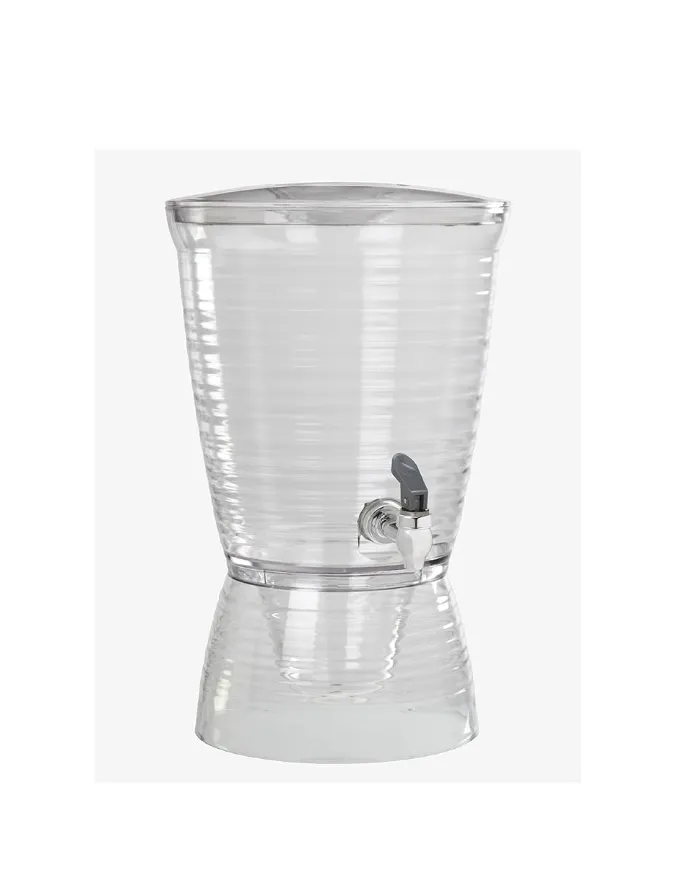 Beverage Dispenser, 2.5 Gallon, Clear BPA Free acrylic which can be used for any beverage of choice