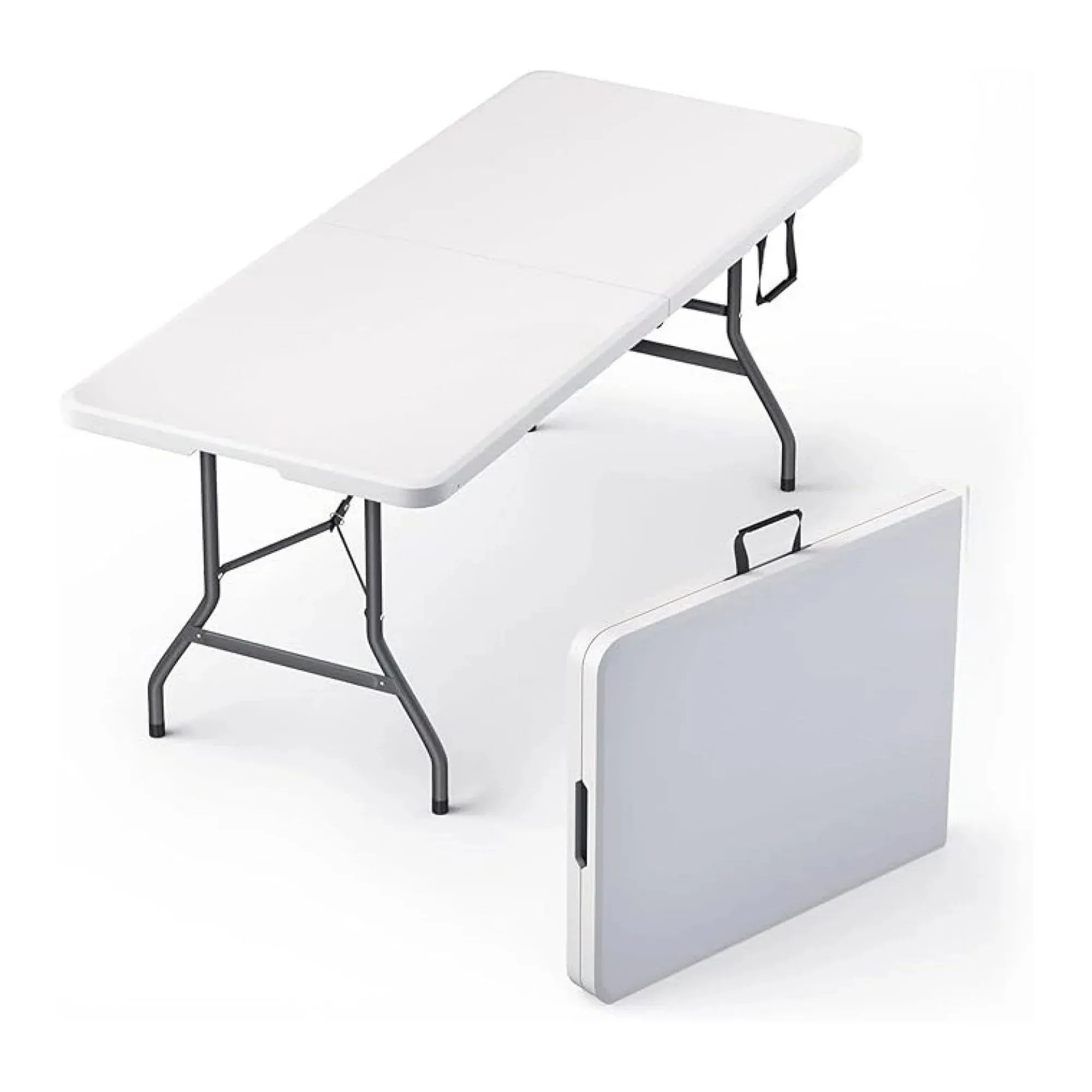 6' x 30" Rectangle Folding Table-Speckle White
