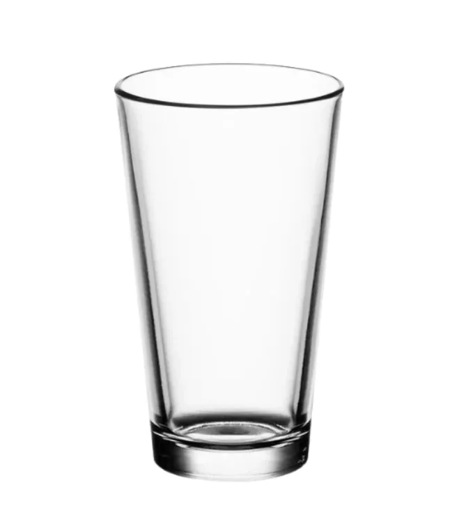 16oz Rim Tempered Pint Glass Lead Free 5 3/4" tall 