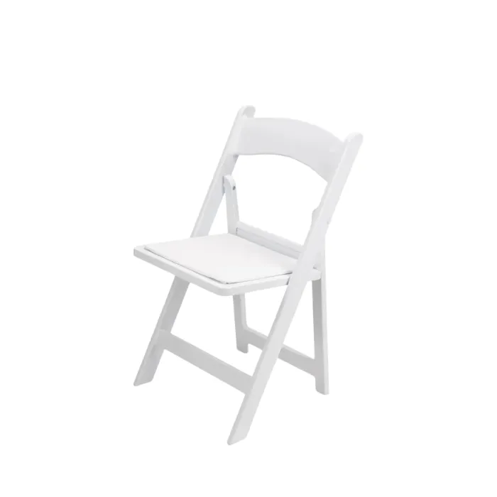 White or Black Padded Resin Chair Rentals in Nampa Idaho