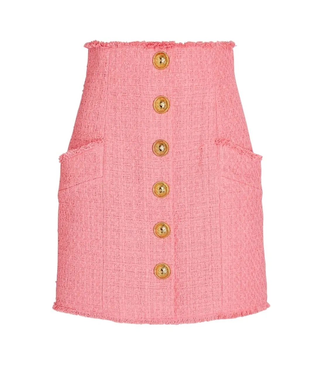 Balmain High Waist Tweed Skirt