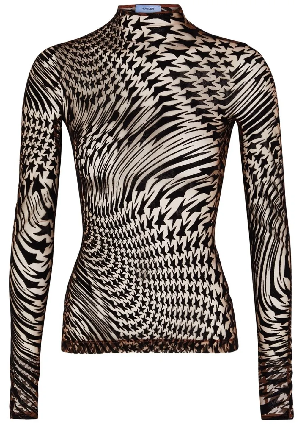 Mugler Star Mesh Top