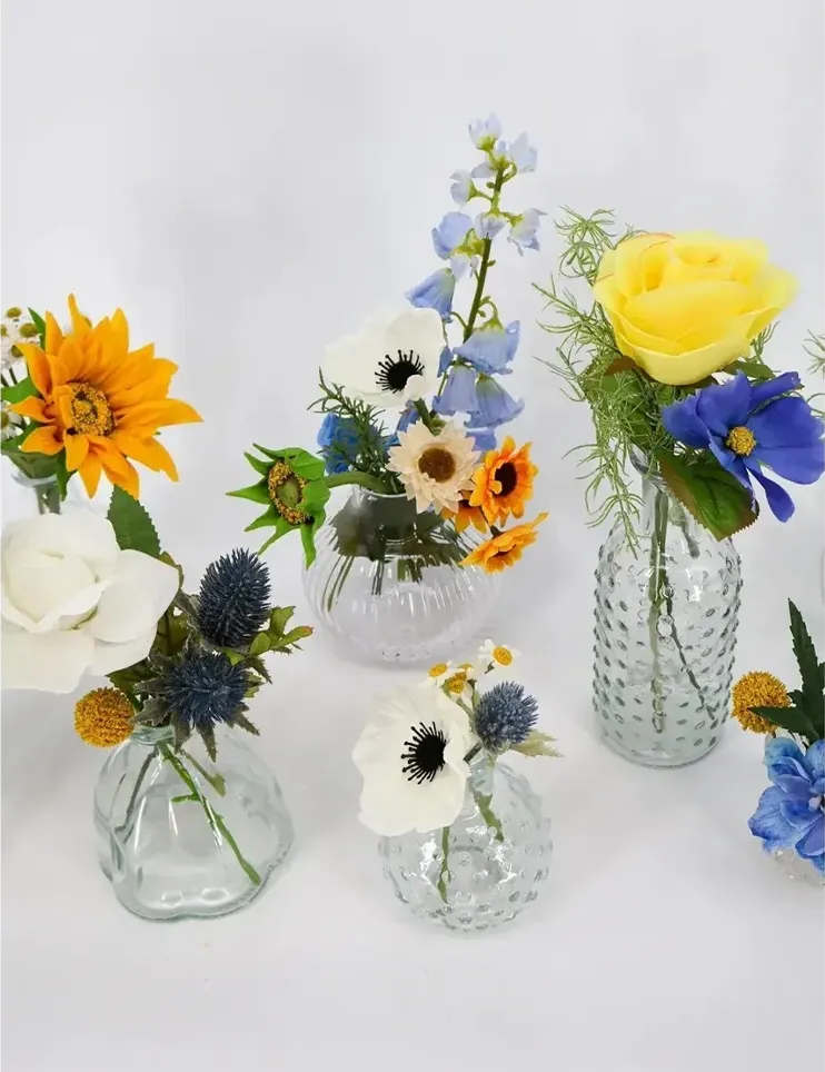 Sunflower Fields - Budvases (Set of 10)