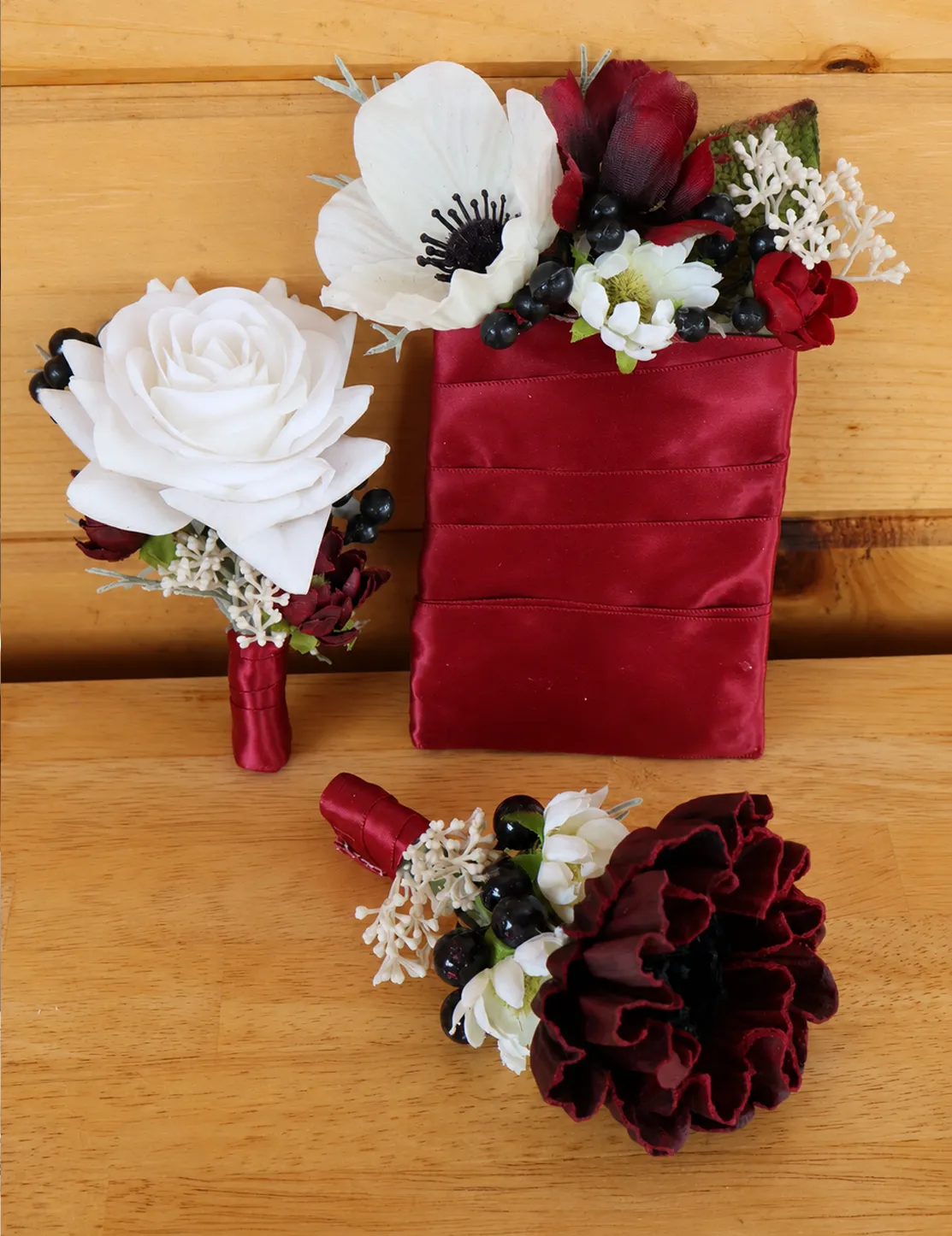 Burgundy Bliss - Boutonniere