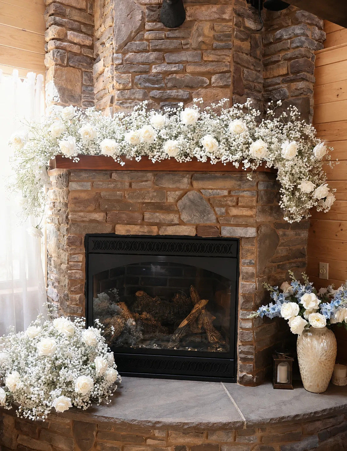 7ft Flower Garland - Baby's Breath Collection