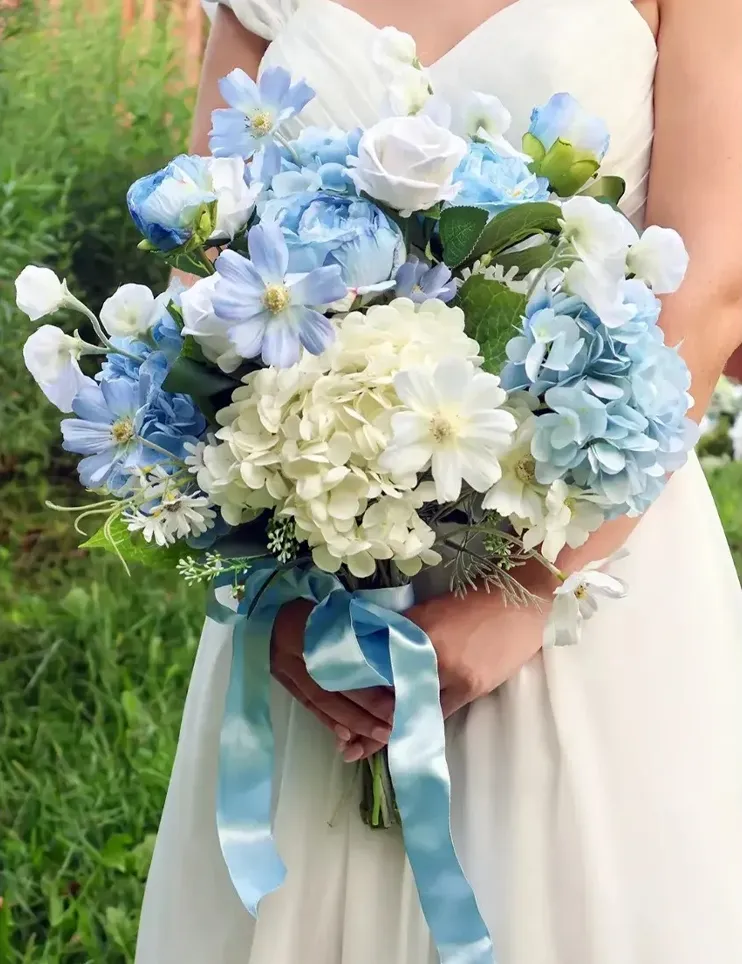 Dusty Blue Garden - Bridal Bouquet