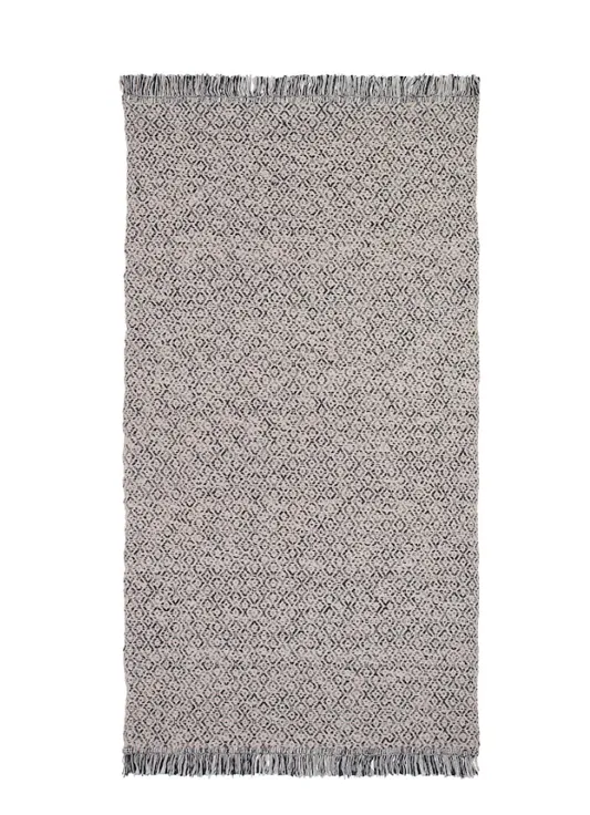 Black & White Flatwoven Rug