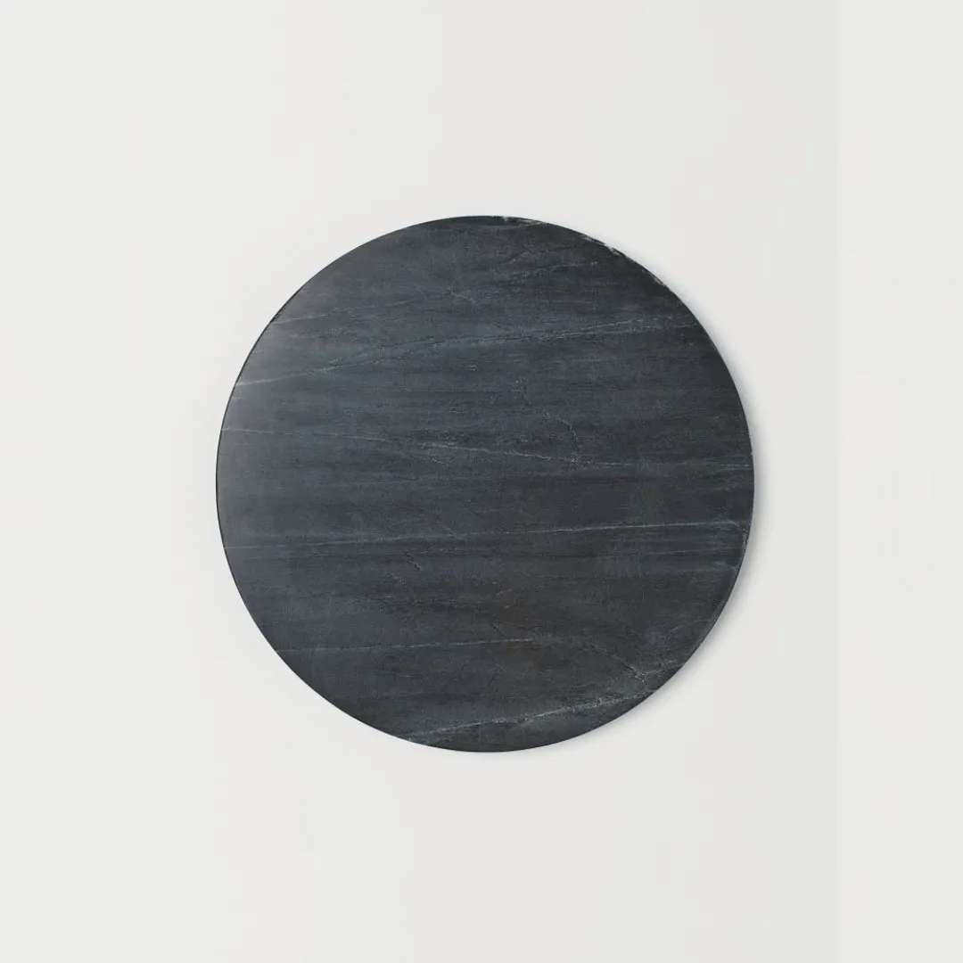 Round Blue Marble Tray