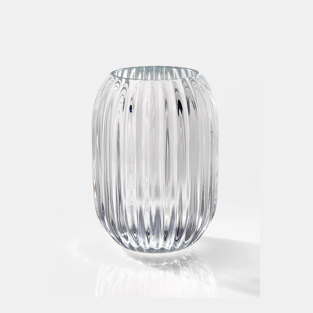 Optical Glass Bud Vase