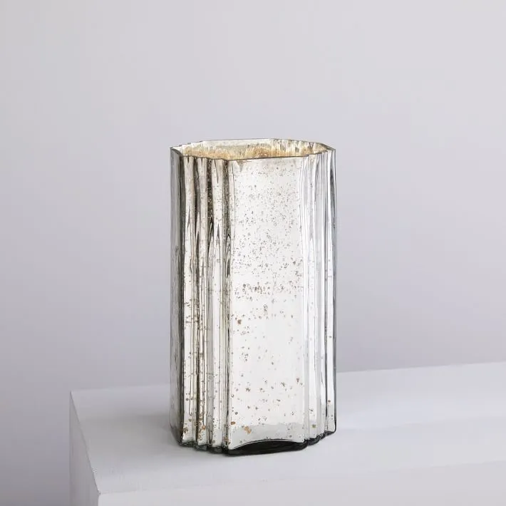 Gold Mercury Flat Edge Vase