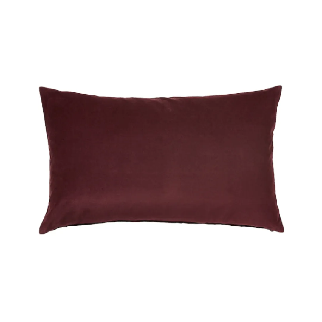 Maroon Velvet Rectangle Pillow