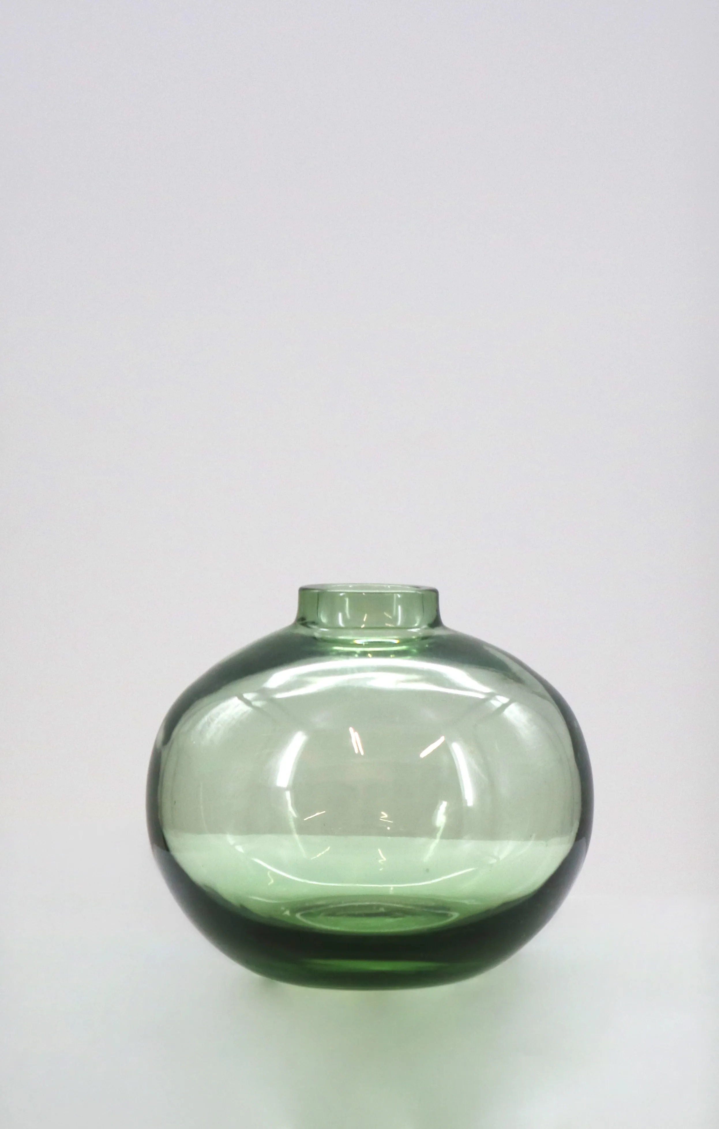 Round Green Tinted Vase