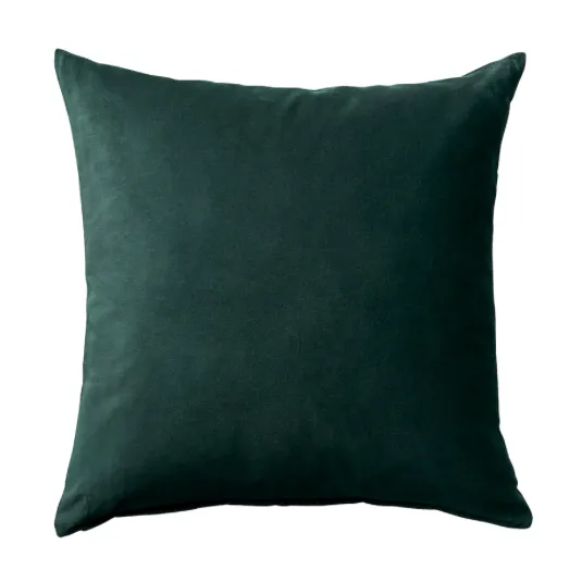 Forest Green Velvet Square Pillow