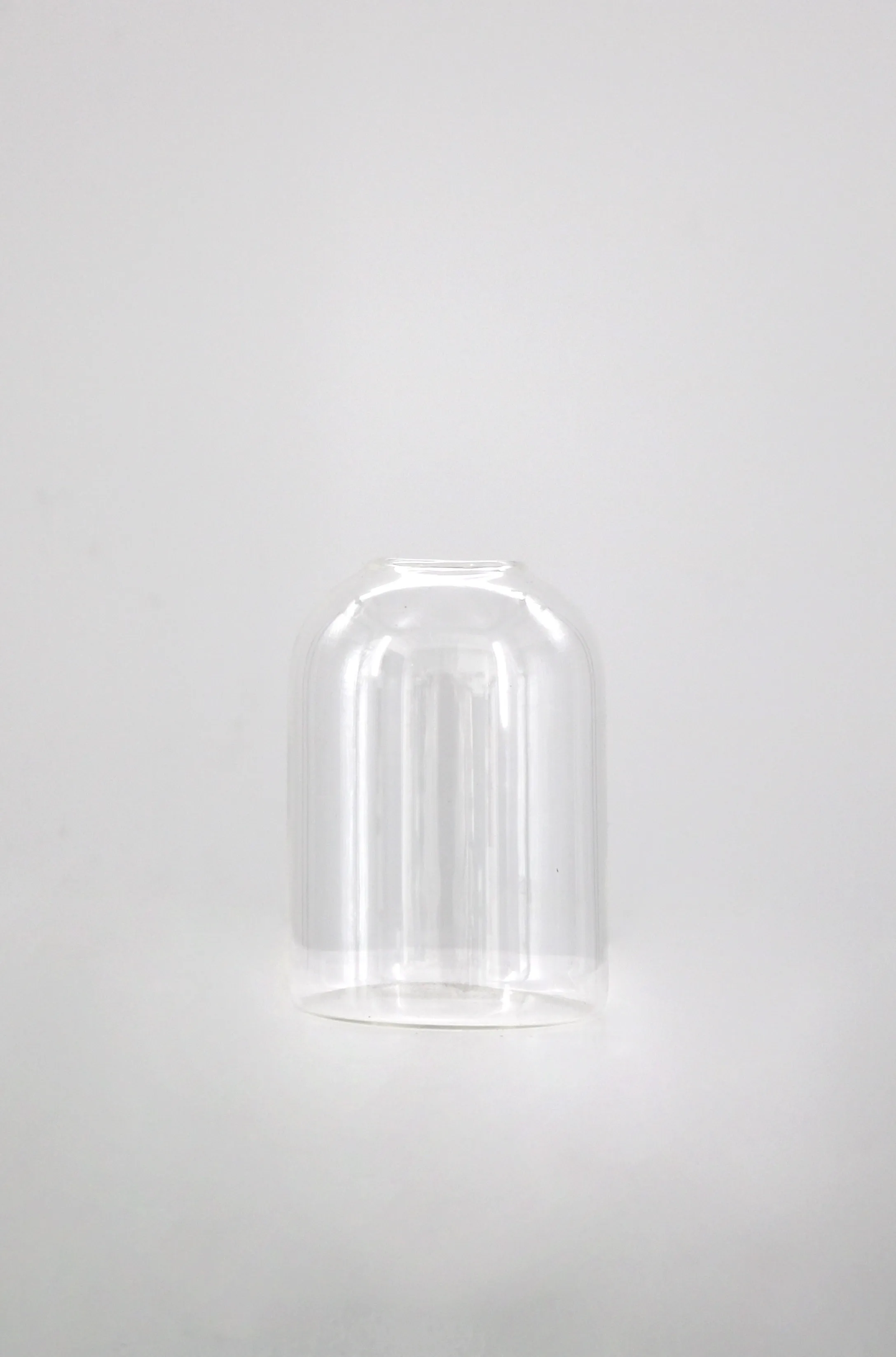 Round Top Clear Glass Bud Vase - 4 inch