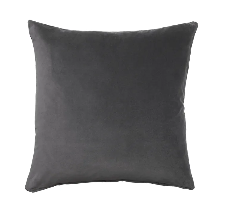 Dark Grey Velvet Square Pillow