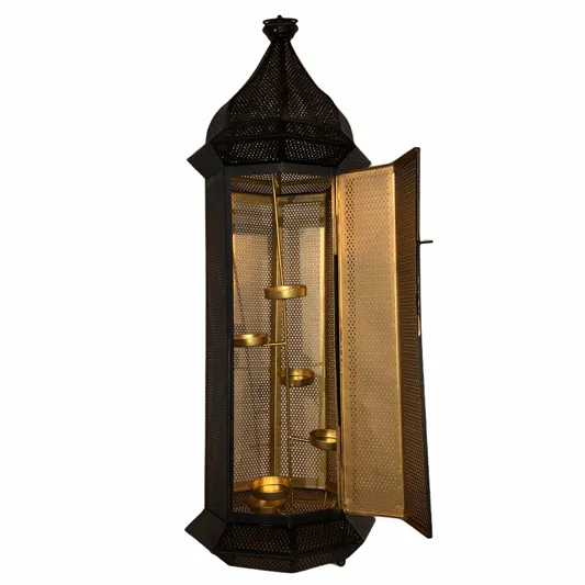 Black & Gold Lantern 28"