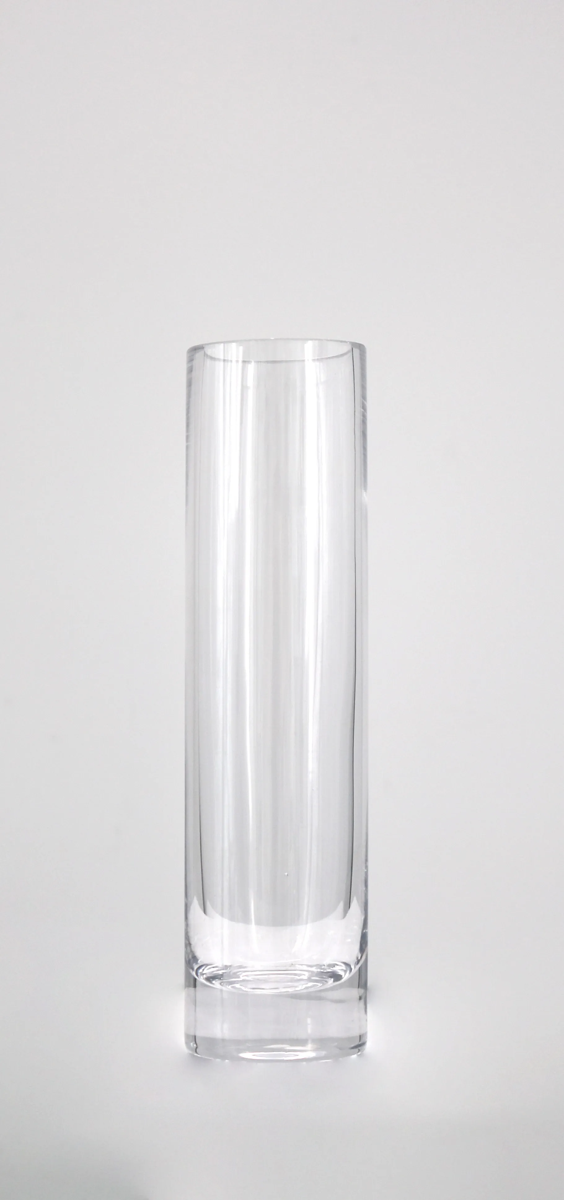 Flute Clear Glass Bud Vase - Tall