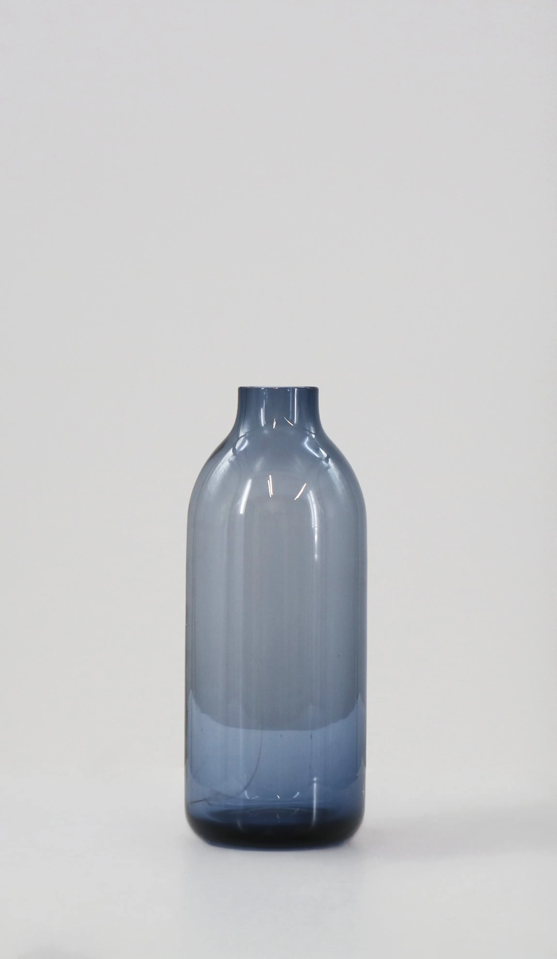Slim Blue Smoke Bud Vase