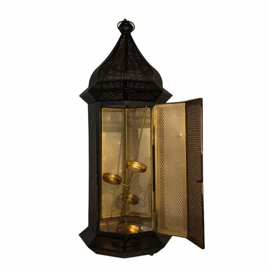 Black & Gold Lantern 24"