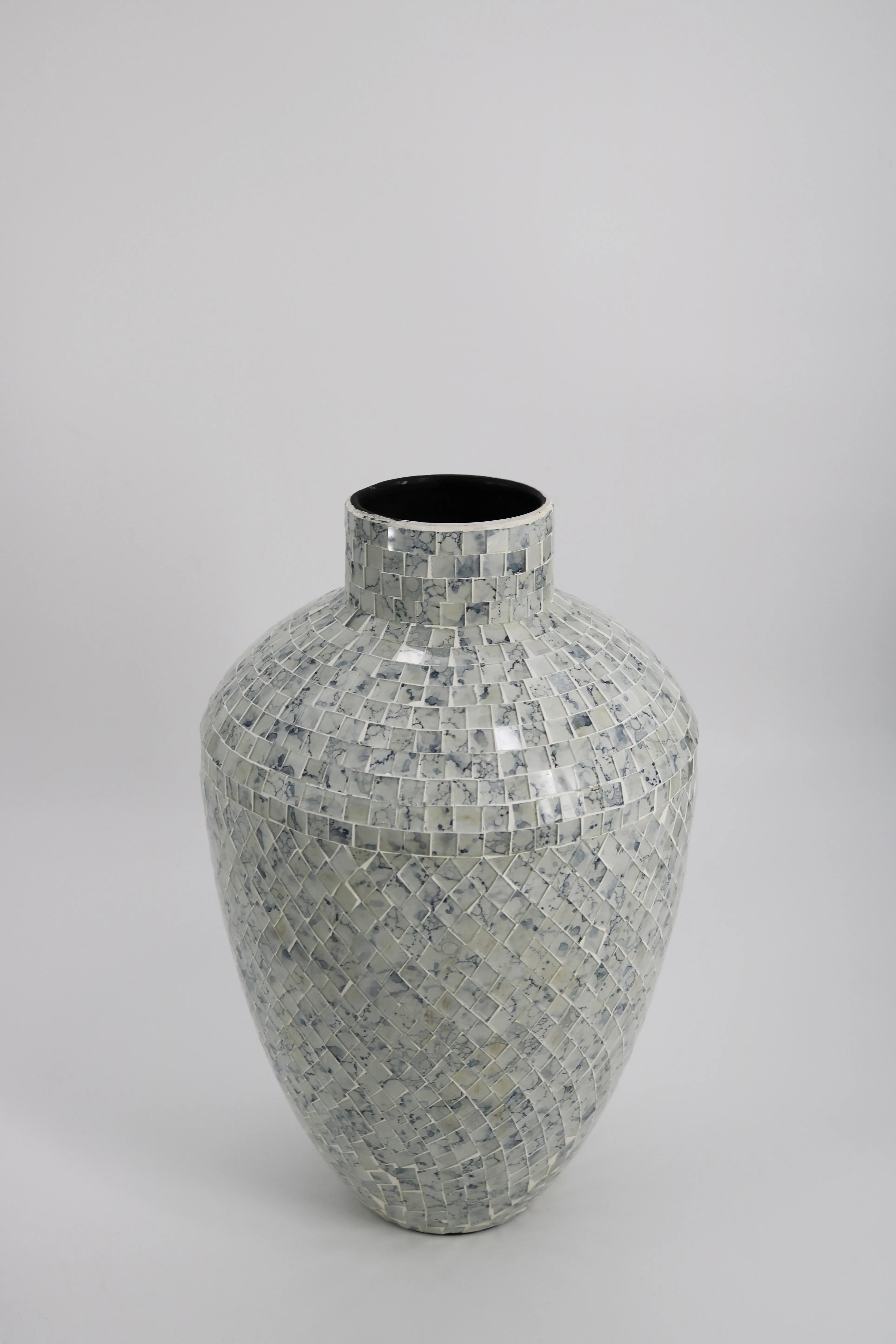 White and Blue Tile Vase