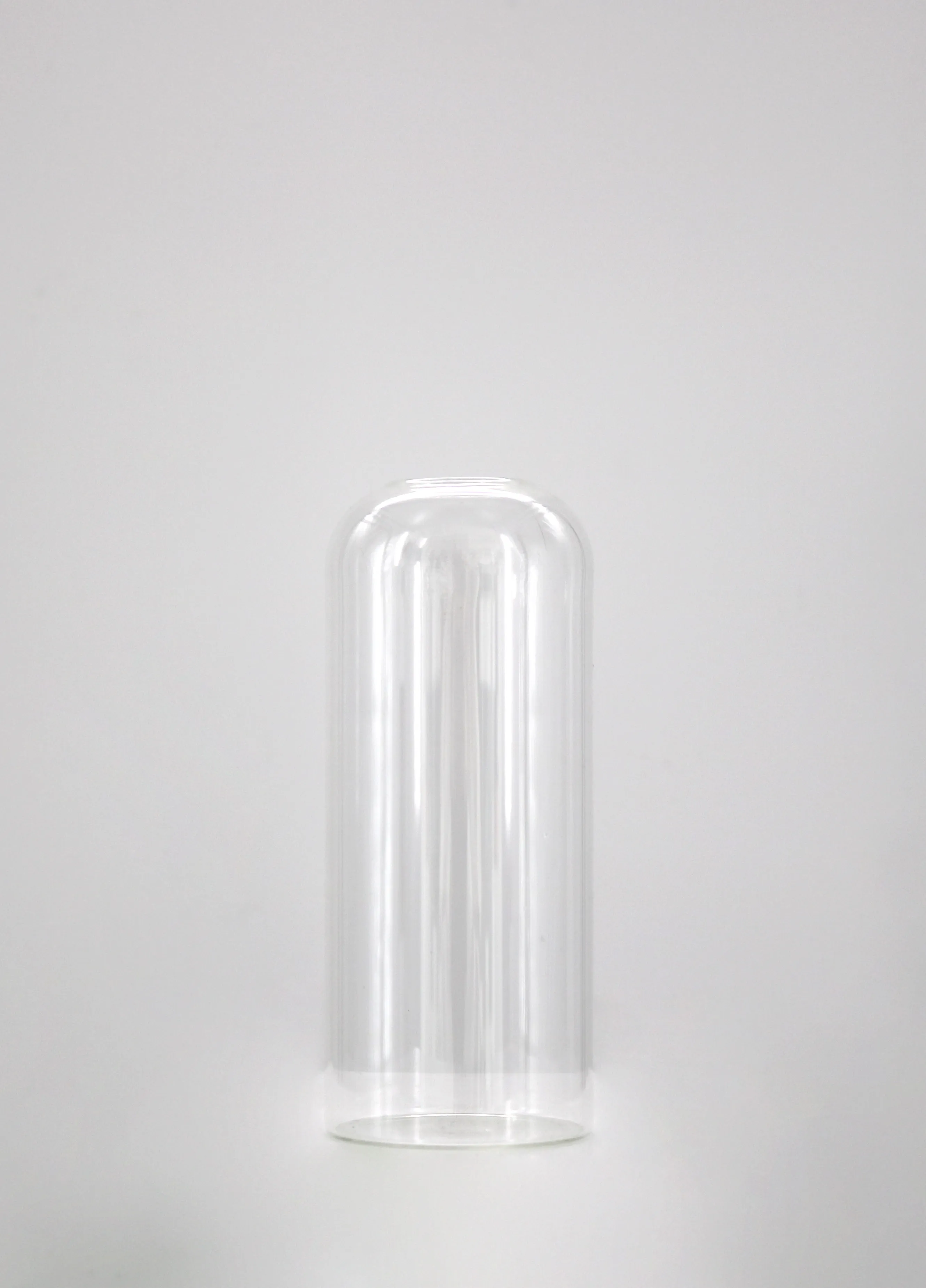 Round Top Clear Glass Bud Vase - 6.75 inch