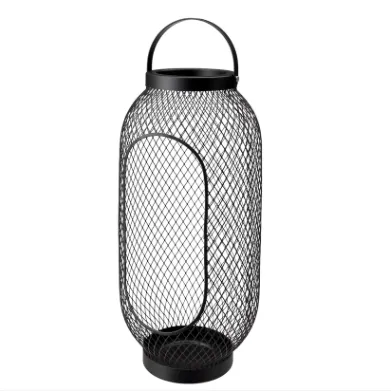 Black Mesh Open Lantern