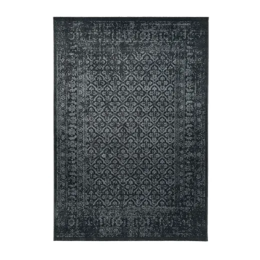Black Pattern Rug