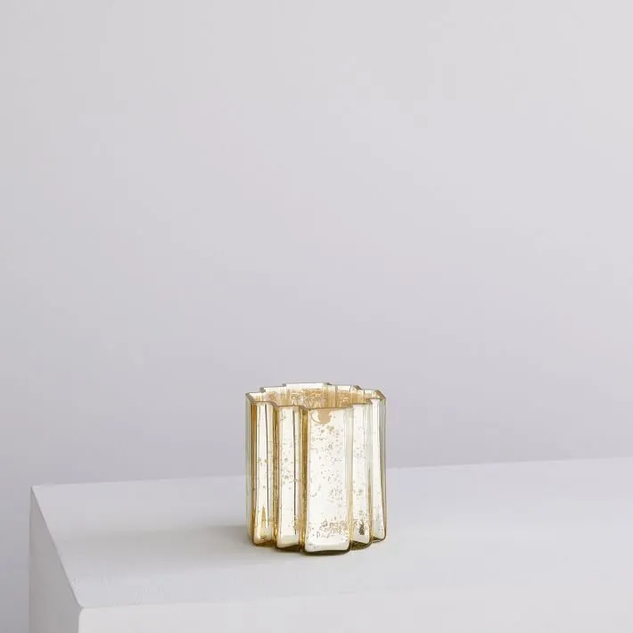 Gold Mercury Scallop Vase (Tall)