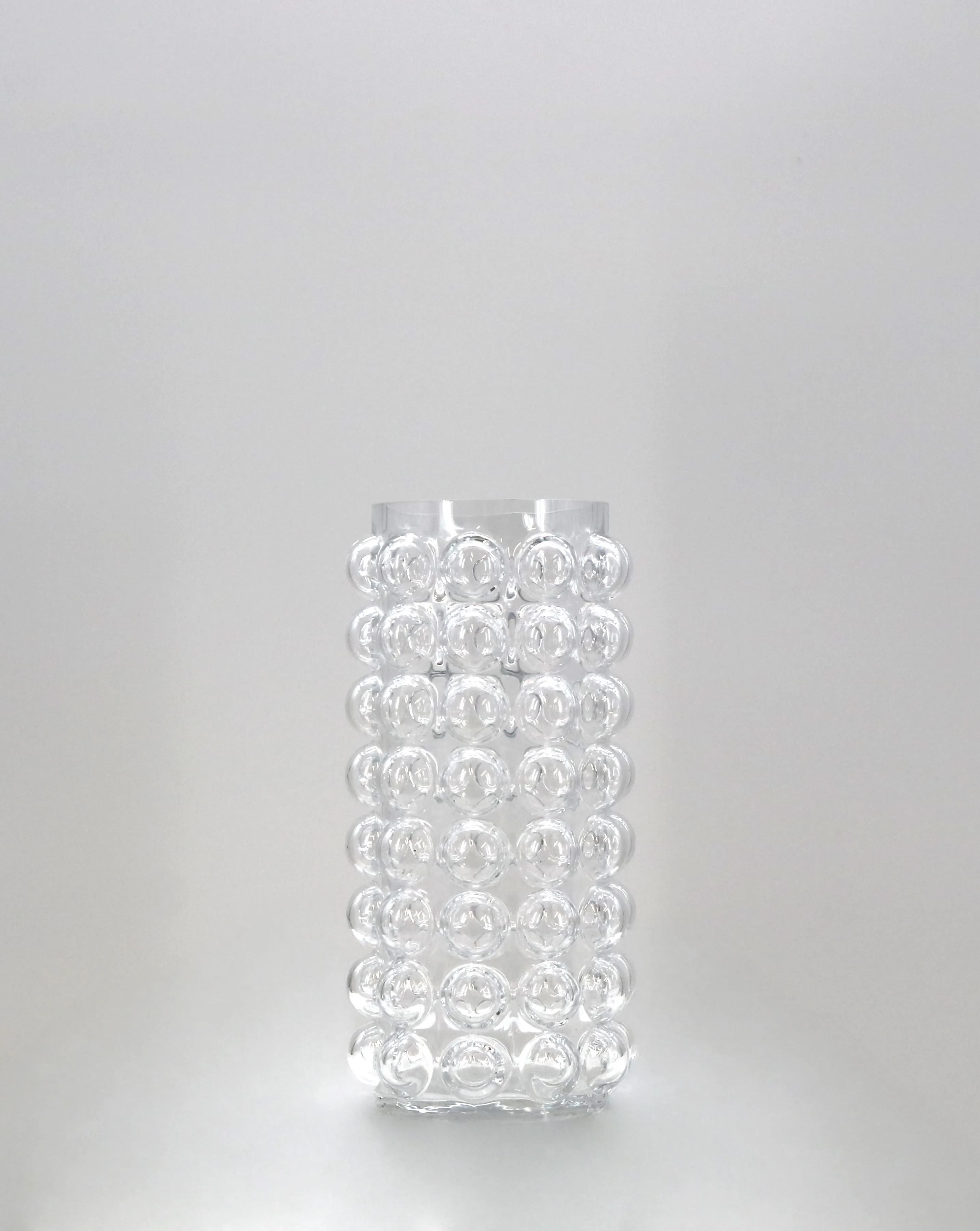 Clear Glass Bubble Vase - Small
