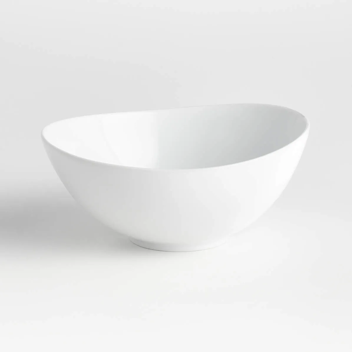 Oval Porcelain White Bowl