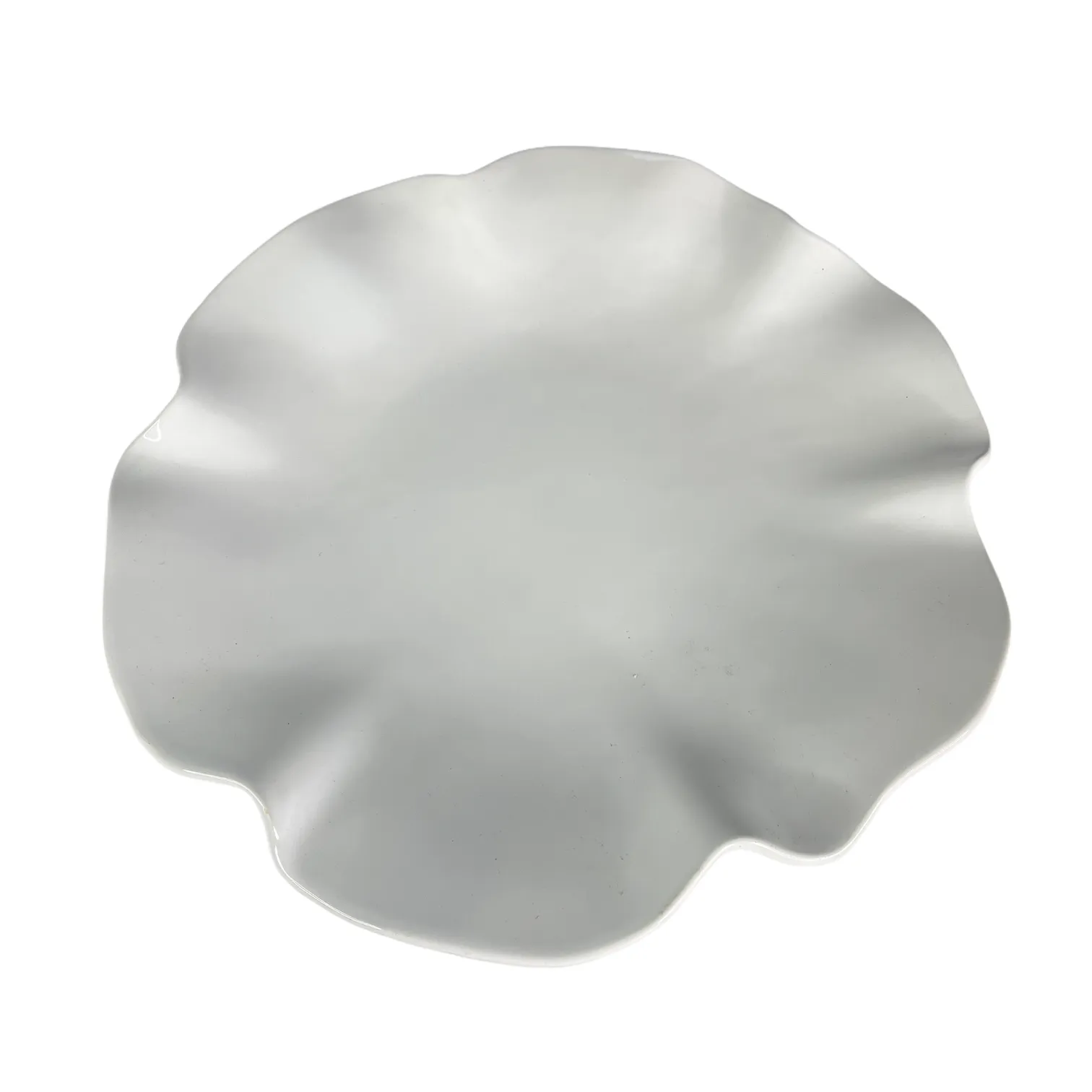 White Ruffle Platter