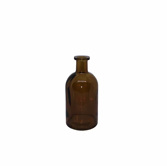 Brown Tinted Glass Bud Vase