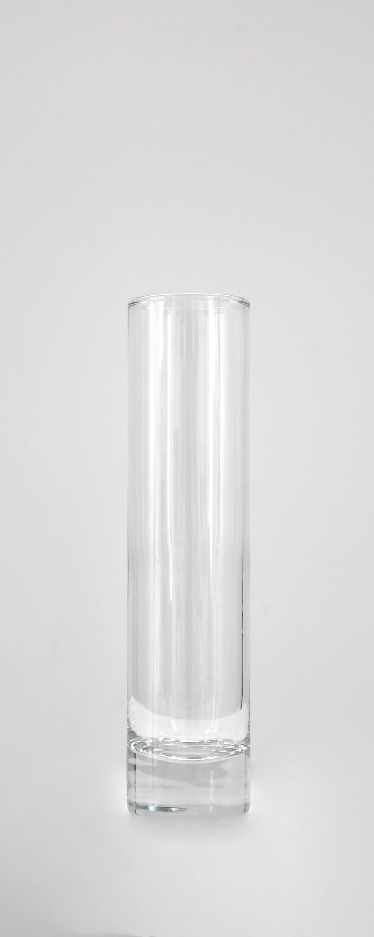 Flute Clear Glass Bud Vase - Medium