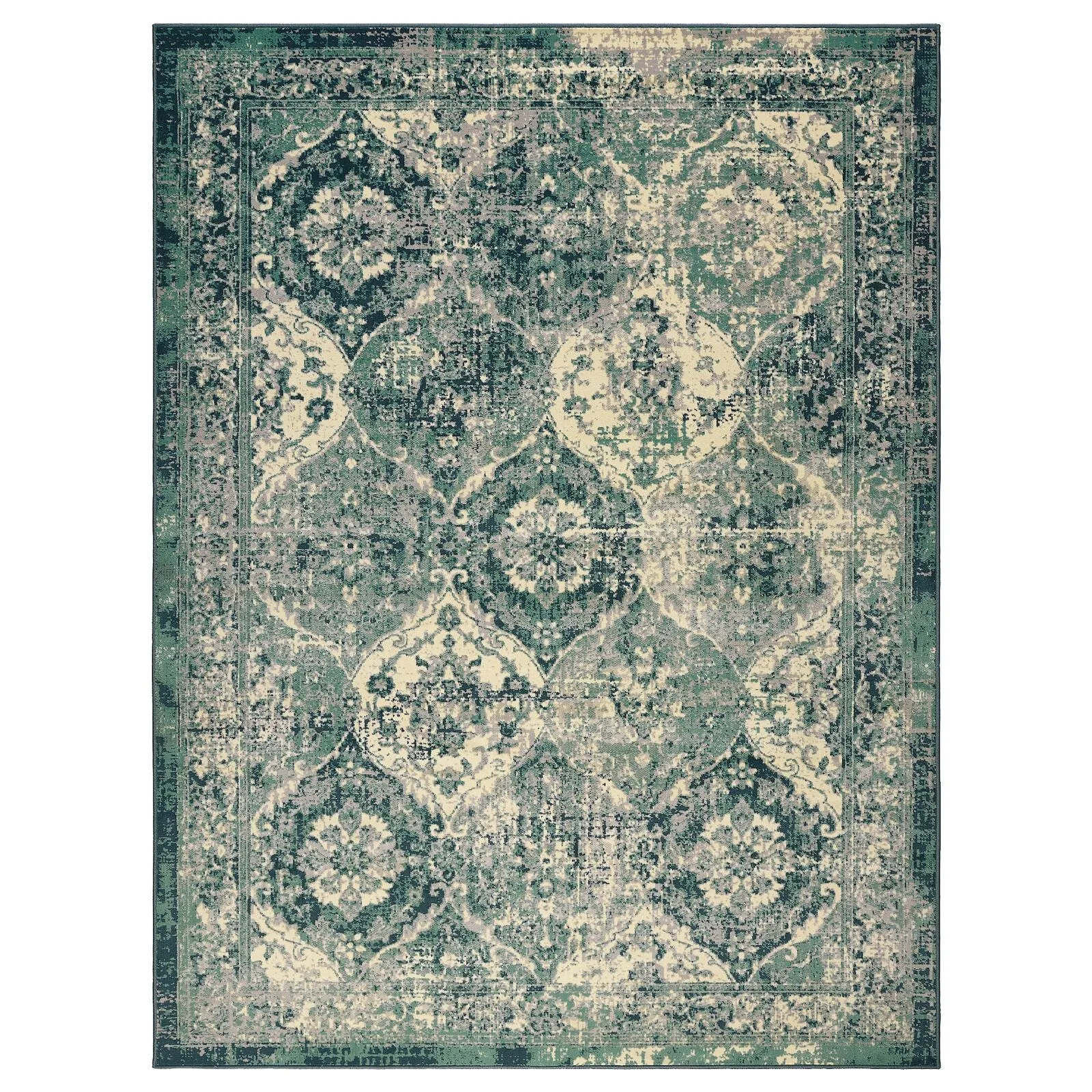 Green Distressed Rug