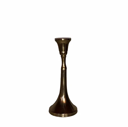 Gold Taper Candle Holder 7"