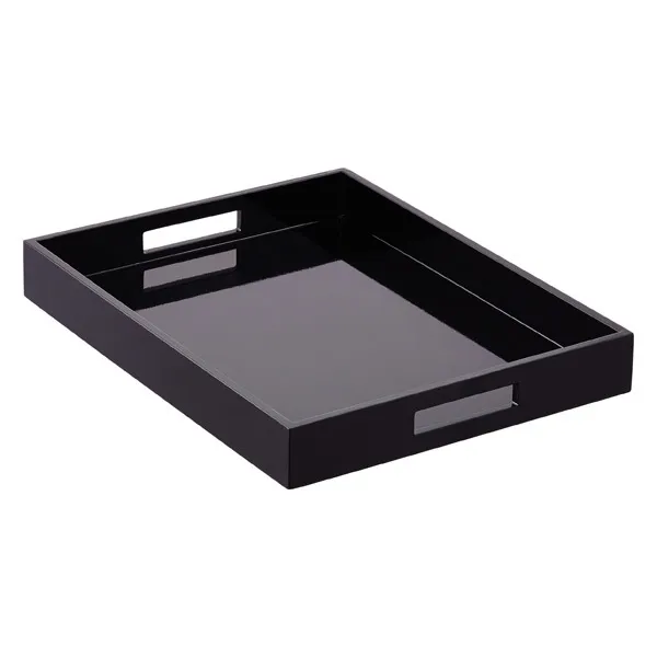 Black Lucite Square Tray