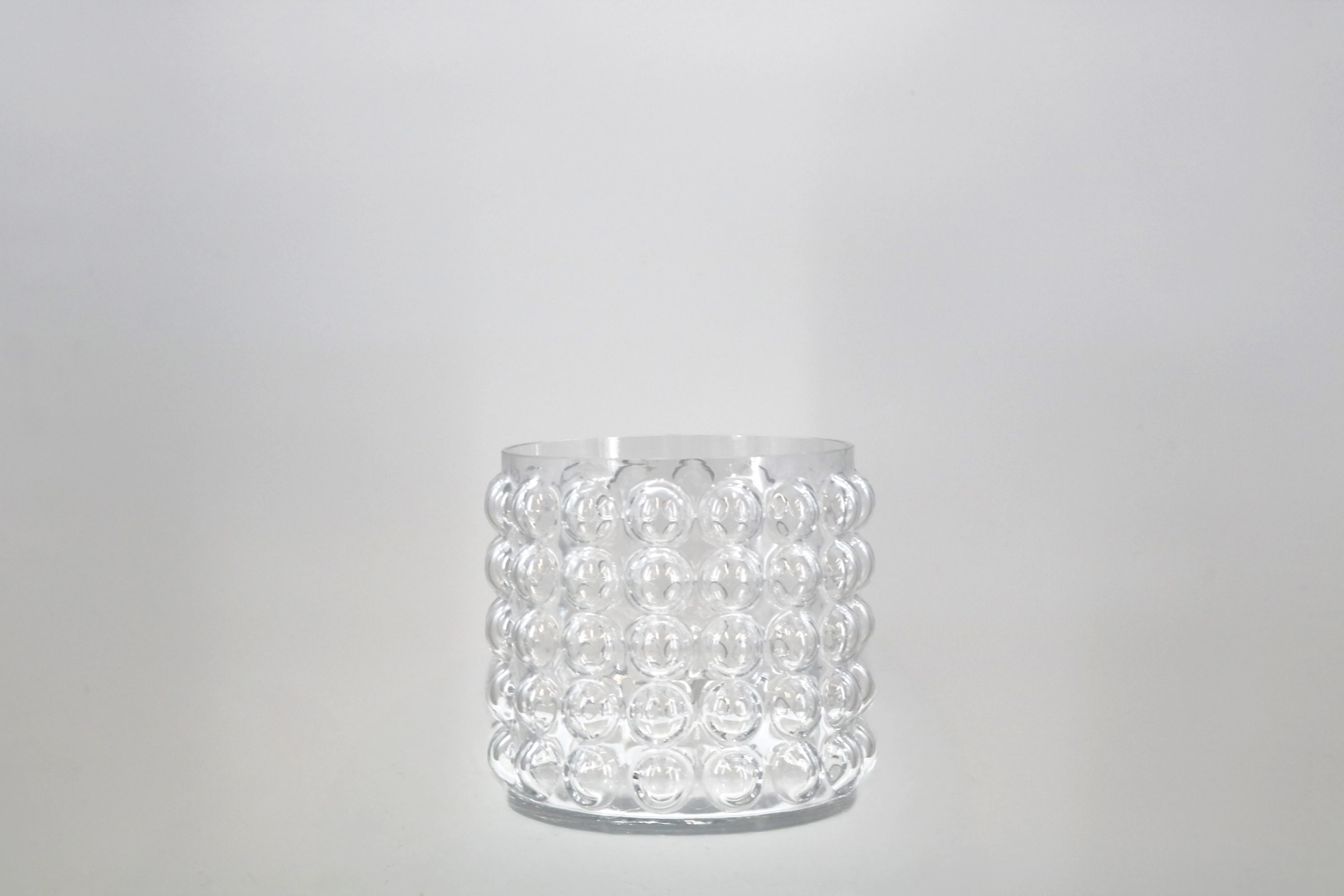 Clear Glass Bubble Vase - Medium