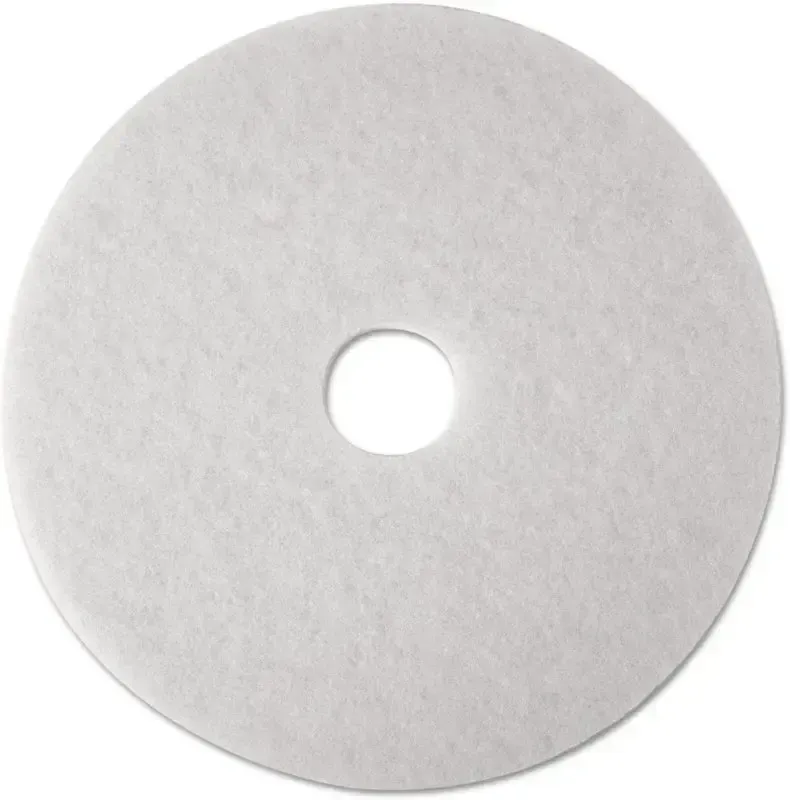 17" Floor Machine White Polishing Pad