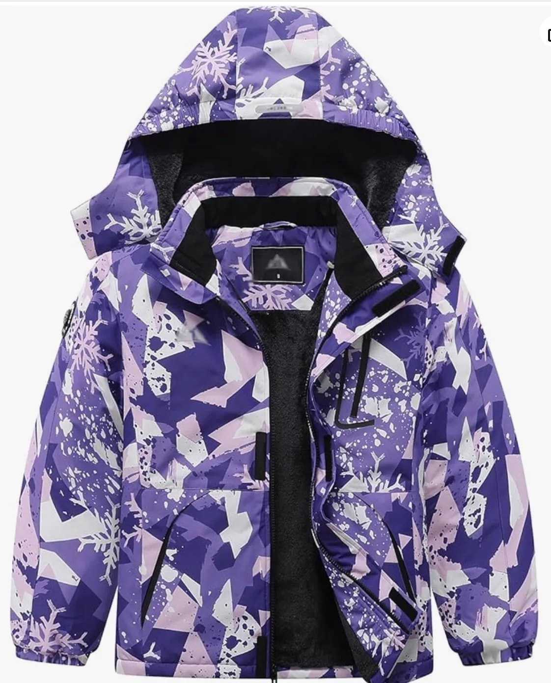 Snow jacket with detachable hood