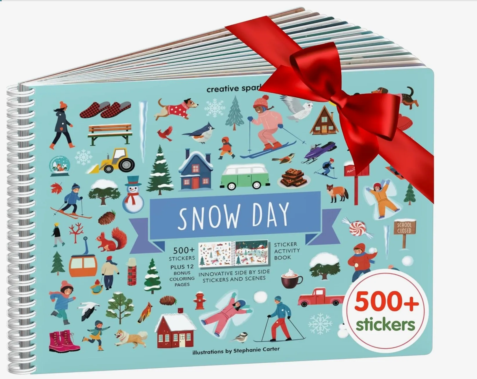 "Snow" Color and sticker scene book