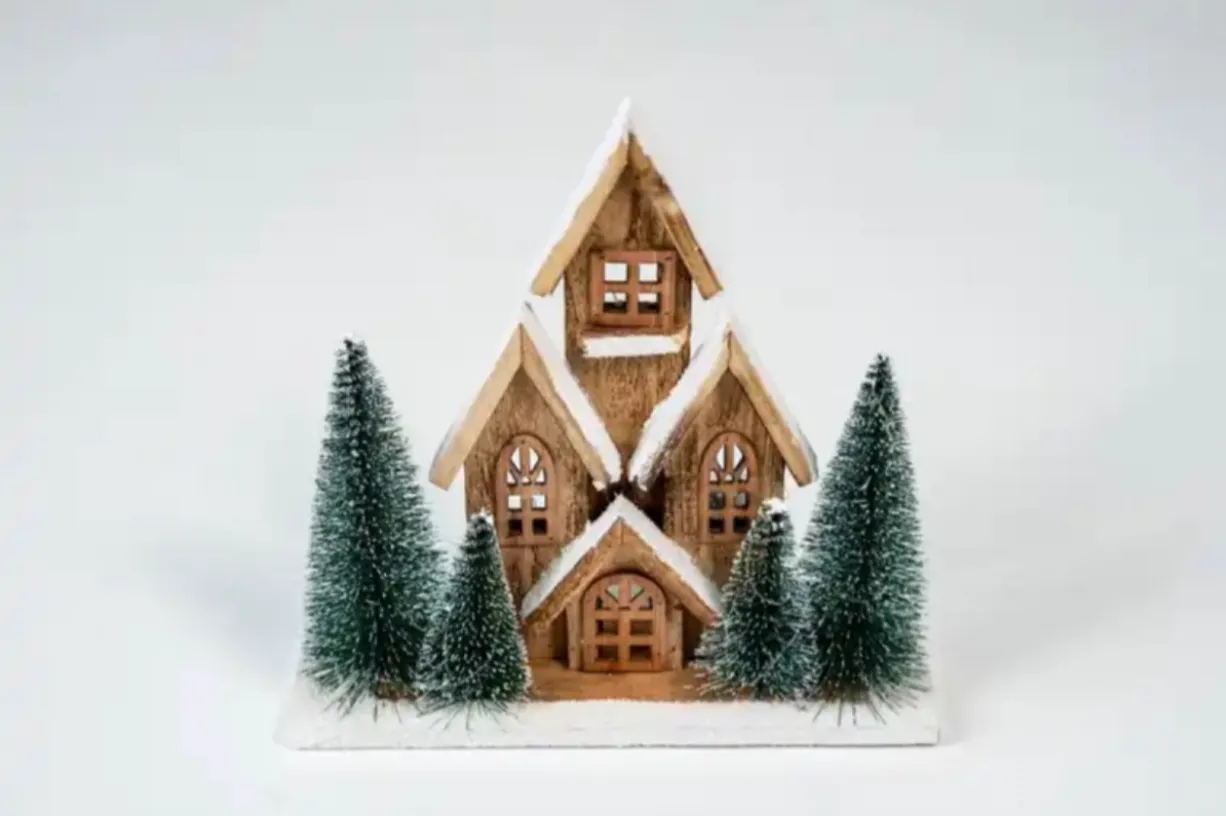 Wooden Christmas Village House