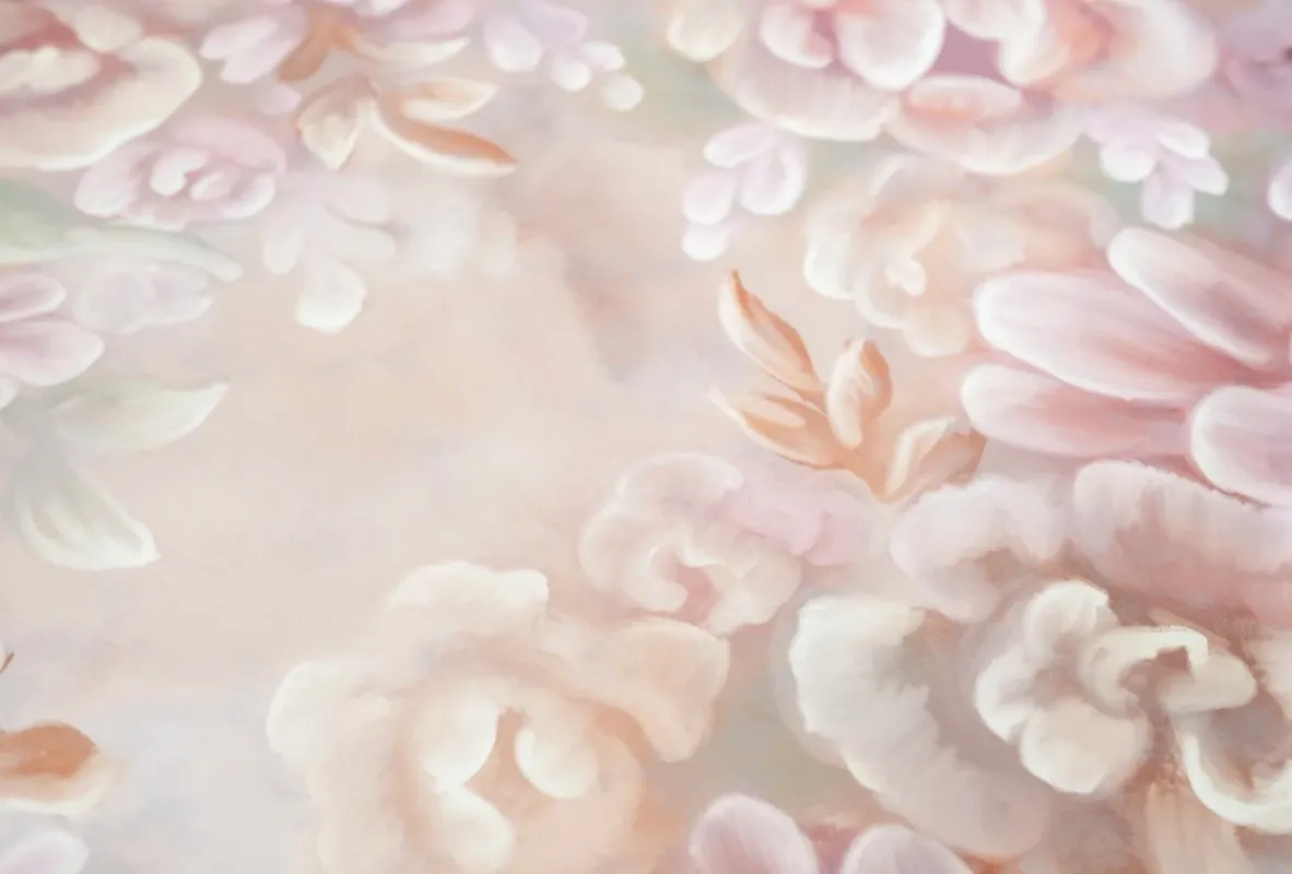 Pink Florals Floor Backdrop