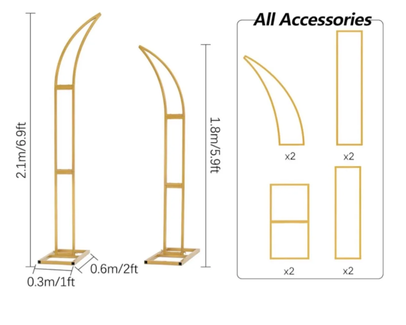 Curved Wedding Arch Backdrop Stand