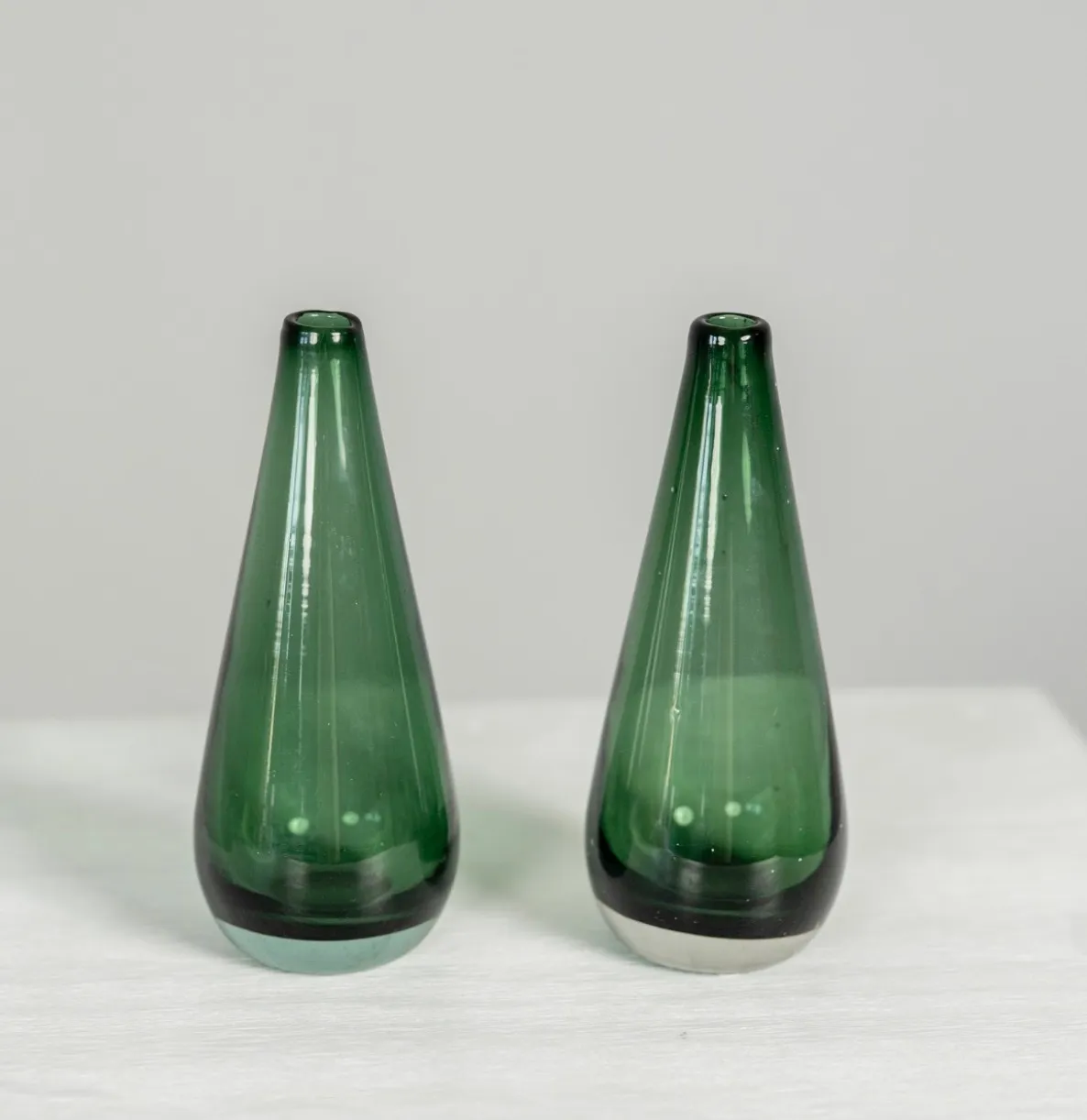 Green Teardrop Bud Vases