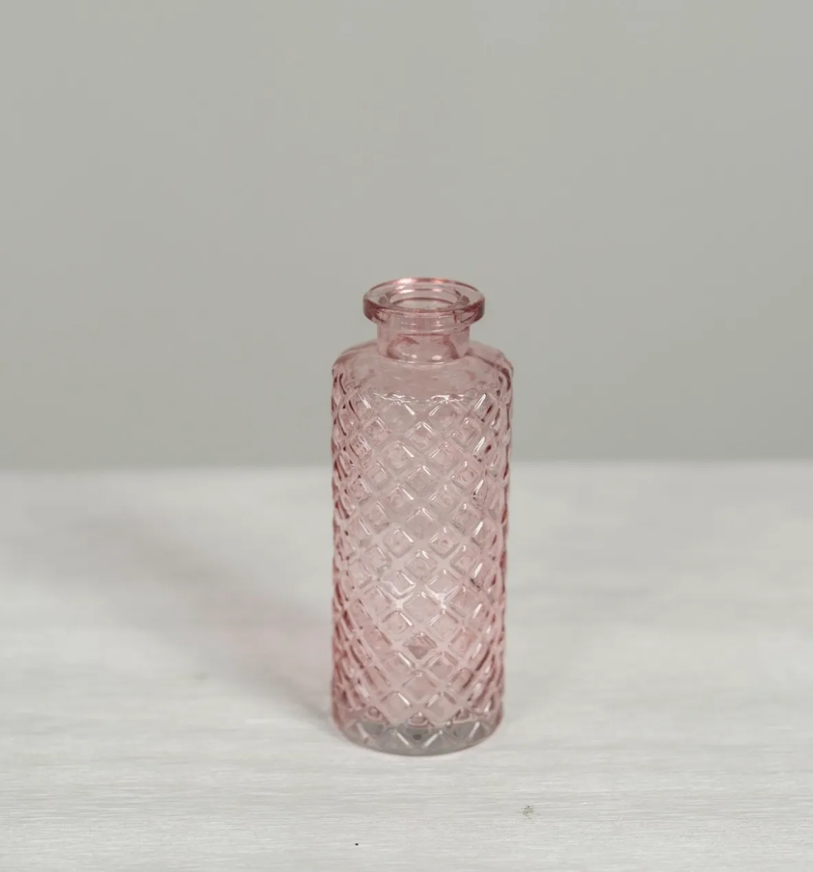 Light Pink Bud Vase (Square Pattern)