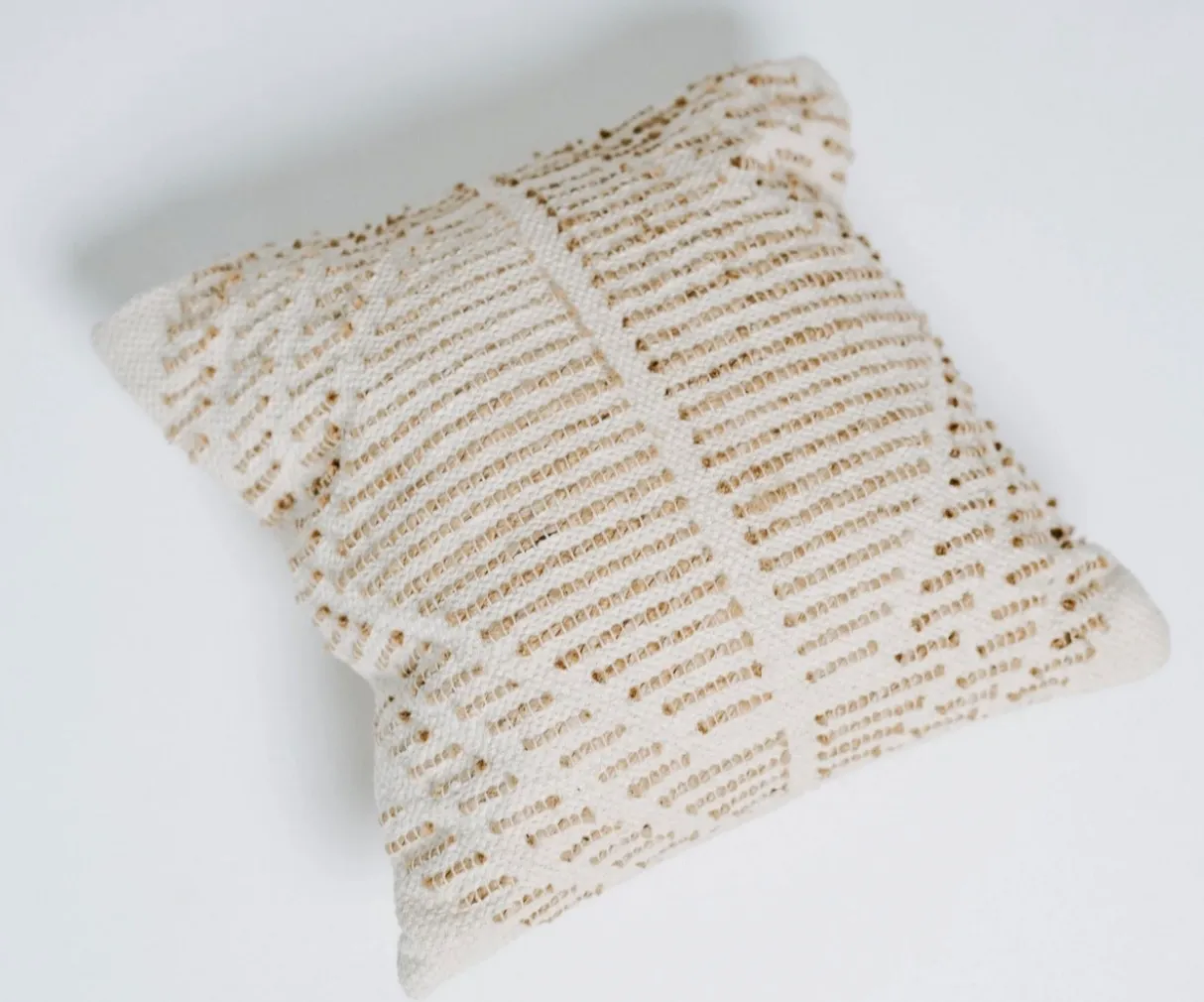 Tan Striped Pillow