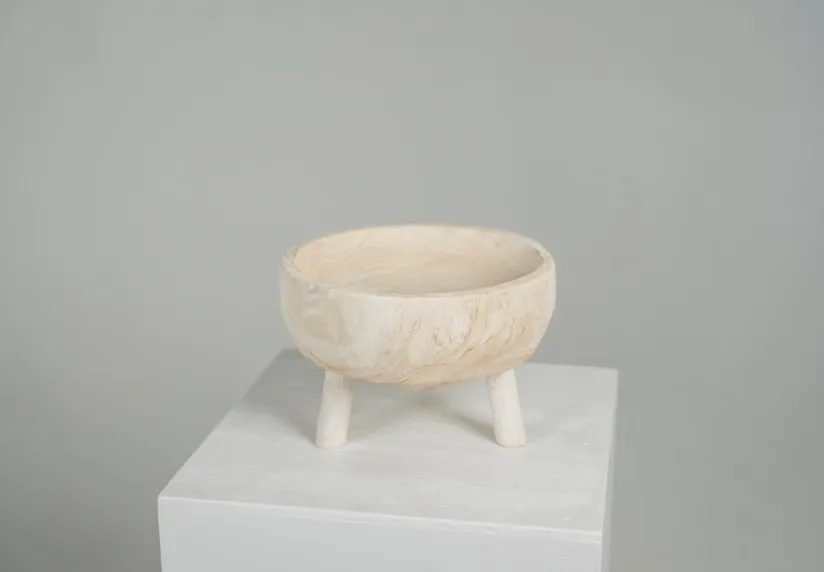 Wooden Bowl with Legs