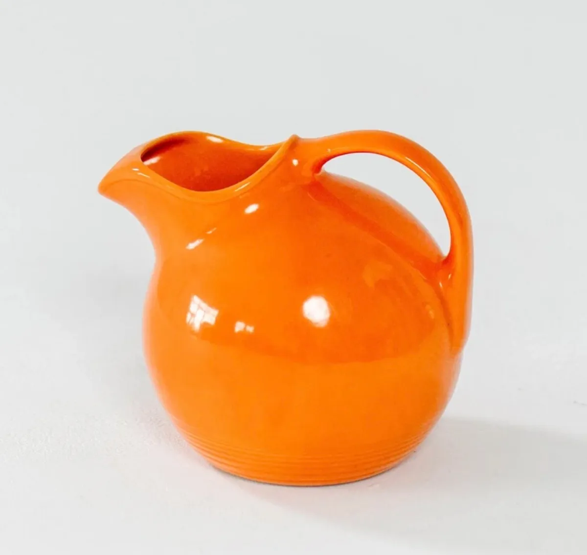 Orange Ceramic "Watering Can" Vase